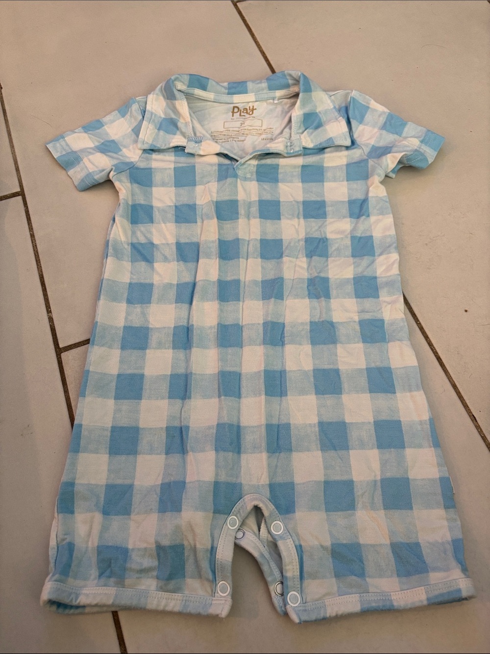 Little Sleepies Blue Checkers